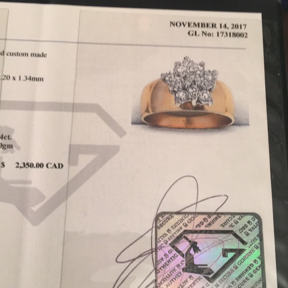 14k Gold Diamond cluster ring w/ appraisal Vintage - Picture 13 of 13